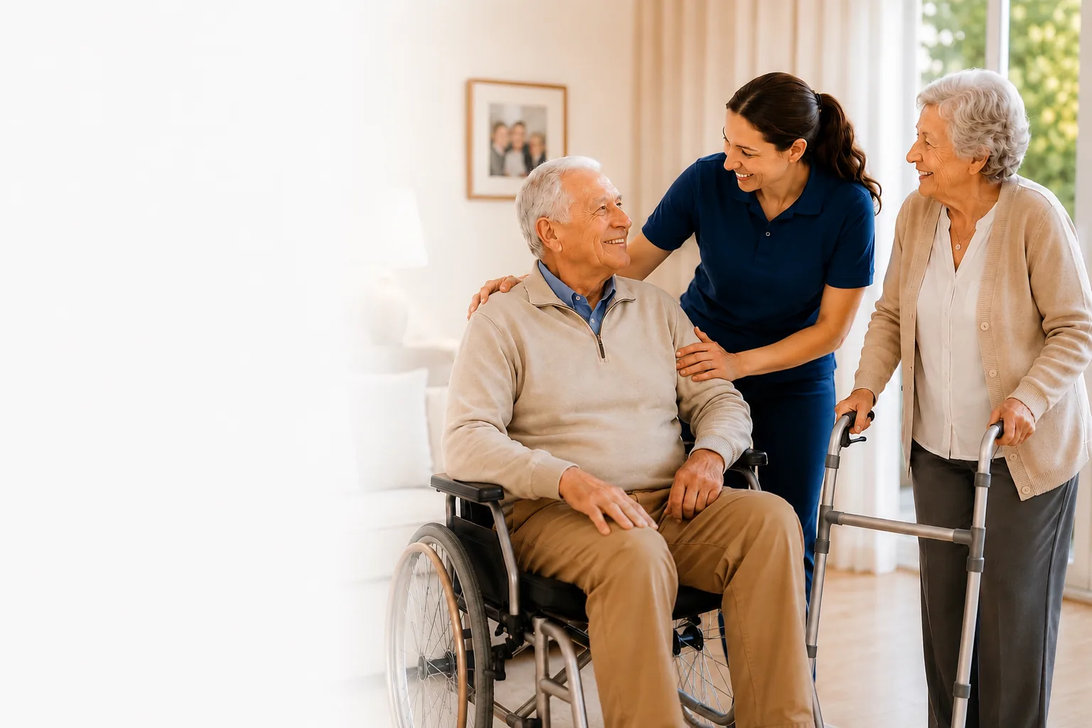 Pflegekraft des Pflegedienst Sterntaler betreut eine Patientin zu Hause in Neu-Isenburg